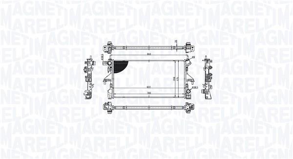 Radiateur moteur (Radiateur de refroidissement) MAGNETI MARELLI ref. 350213215300