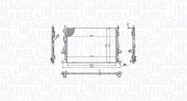 Radiador motor MAGNETI MARELLI ref. 350213215700