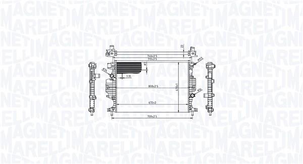 Radiador motor MAGNETI MARELLI ref. 350213215800