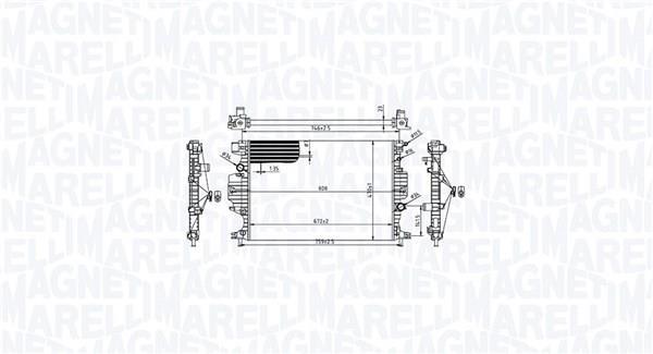 Radiador motor MAGNETI MARELLI ref. 350213215900