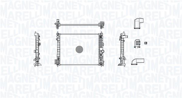 Radiador motor MAGNETI MARELLI 350213022200