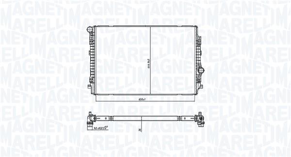 Radiateur moteur (Radiateur de refroidissement) MAGNETI MARELLI ref. 350213220200