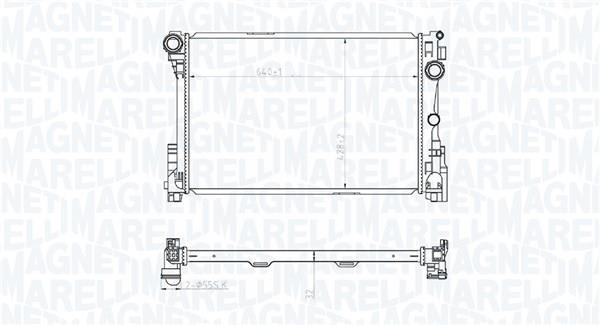 Radiador motor MAGNETI MARELLI ref. 350213220400