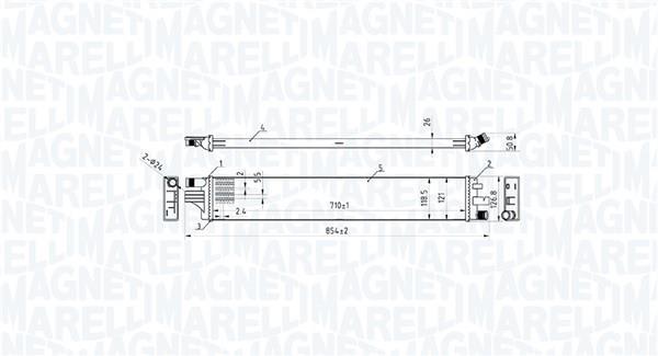 Radiateur moteur (Radiateur de refroidissement) MAGNETI MARELLI ref. 350213221200
