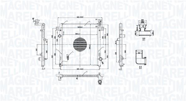 Radiateur moteur (Radiateur de refroidissement) MAGNETI MARELLI ref. 350213221500