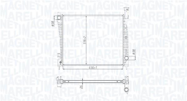 Radiateur moteur (Radiateur de refroidissement) MAGNETI MARELLI 350213221700