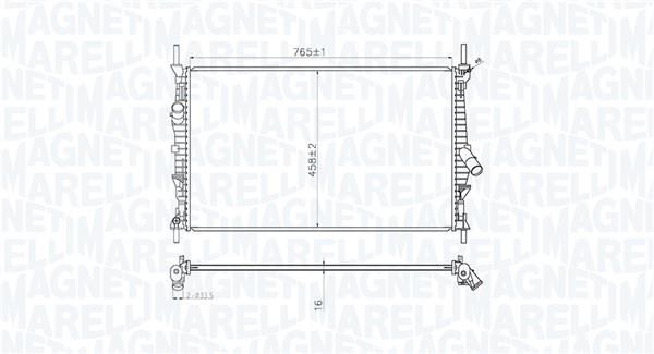 Radiador motor MAGNETI MARELLI ref. 350213222100