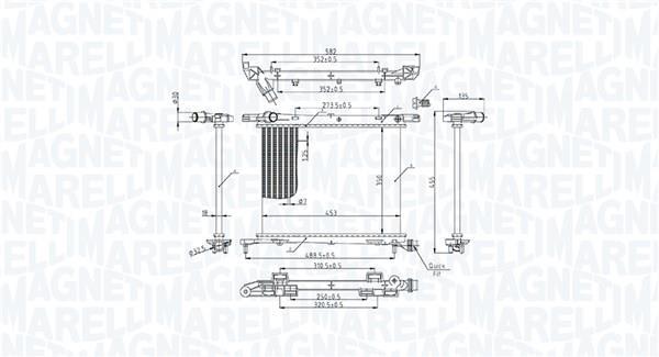 Radiateur moteur (Radiateur de refroidissement) MAGNETI MARELLI ref. 350213222200
