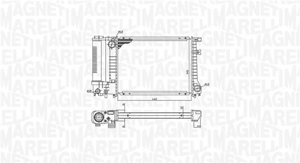 Radiateur moteur (Radiateur de refroidissement) MAGNETI MARELLI 350213240000