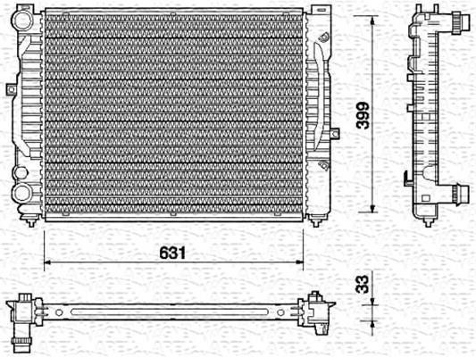 Radiateur moteur (Radiateur de refroidissement) MAGNETI MARELLI ref. 350213712000