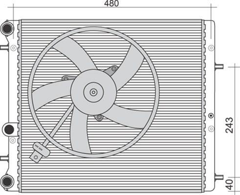 Radiador motor MAGNETI MARELLI ref. 350213851000