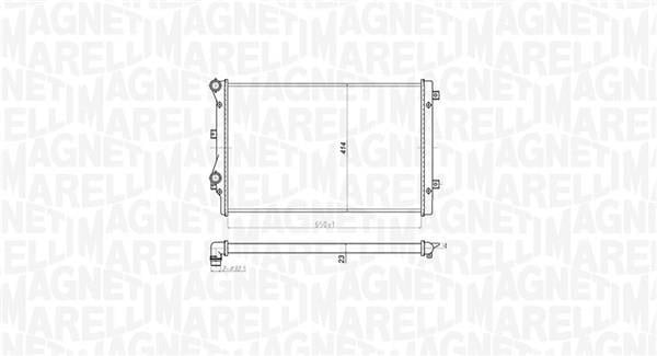 Radiador motor MAGNETI MARELLI ref. 350213852000