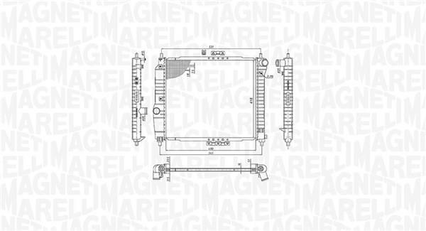 Radiador motor MAGNETI MARELLI ref. 350213891000