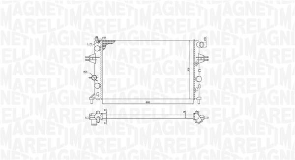 Radiateur moteur (Radiateur de refroidissement) MAGNETI MARELLI ref. 350213970000