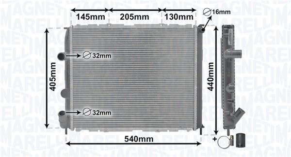 Radiador motor MAGNETI MARELLI ref. 350213989000
