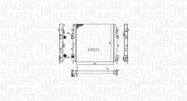Radiateur moteur (Radiateur de refroidissement) MAGNETI MARELLI 350213995000