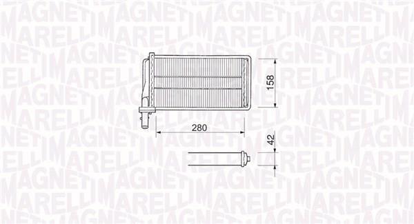 Radiador de aquecimento MAGNETI MARELLI ref. 350218061000