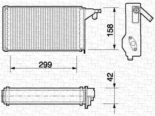 Radiateur de chauffage MAGNETI MARELLI ref. 350218062000