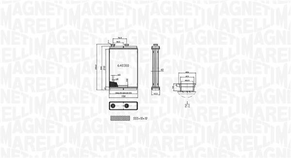 Radiador de aquecimento MAGNETI MARELLI ref. 350218065000