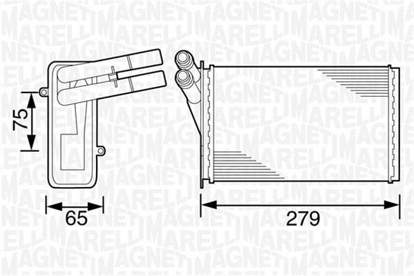 Radiateur de chauffage MAGNETI MARELLI ref. 350218220000