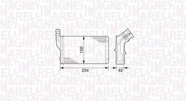 Radiateur de chauffage MAGNETI MARELLI 350218221000