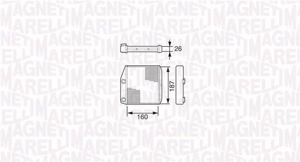 Radiateur de chauffage MAGNETI MARELLI 350218227000