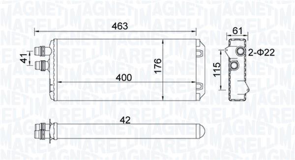 Radiateur de chauffage MAGNETI MARELLI 350218325000
