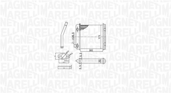 Radiador de aquecimento MAGNETI MARELLI ref. 350218408000