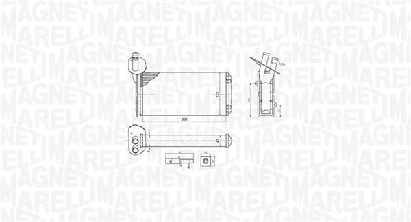 Radiador de aquecimento MAGNETI MARELLI ref. 350218410000