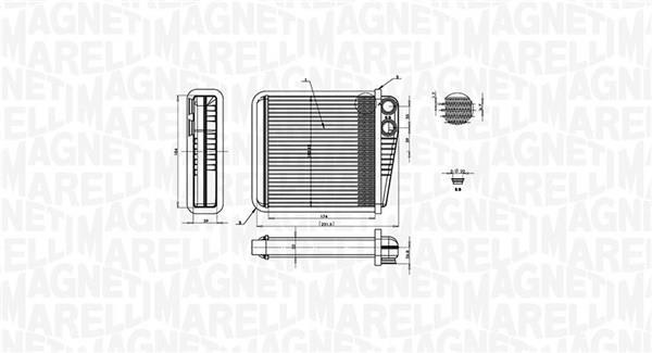 Radiateur de chauffage MAGNETI MARELLI ref. 350218423000