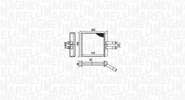 Radiateur de chauffage MAGNETI MARELLI ref. 350218429000