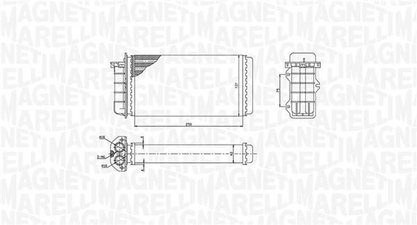 Radiador de aquecimento MAGNETI MARELLI ref. 350218441000