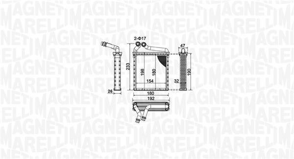 Radiador de aquecimento MAGNETI MARELLI ref. 350218442000