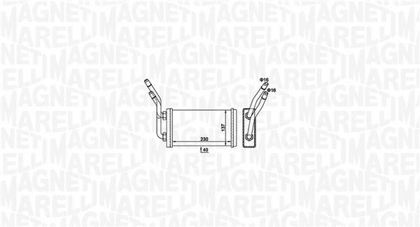 Radiateur de chauffage MAGNETI MARELLI ref. 350218468000