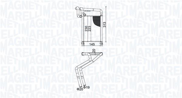 Radiador de aquecimento MAGNETI MARELLI ref. 350218488000