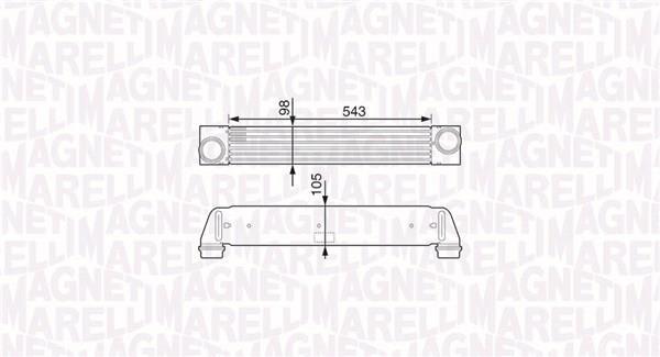 Radiador de admisión, intercooler MAGNETI MARELLI ref. 351319202370