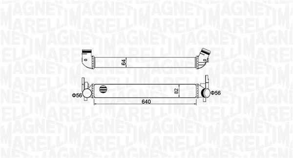 Intercooler, échangeur (Refroidisseur d'air) MAGNETI MARELLI ref. 351319204410