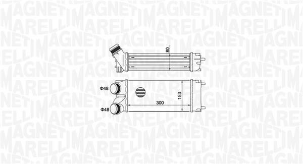 Intercooler, échangeur (Refroidisseur d'air) MAGNETI MARELLI ref. 351319204670