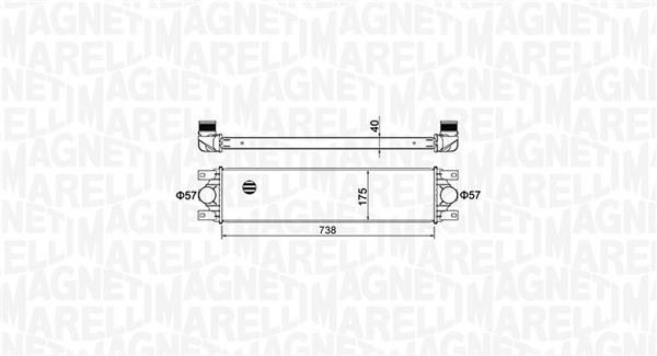 Radiador de admisión, intercooler MAGNETI MARELLI ref. 351319204790