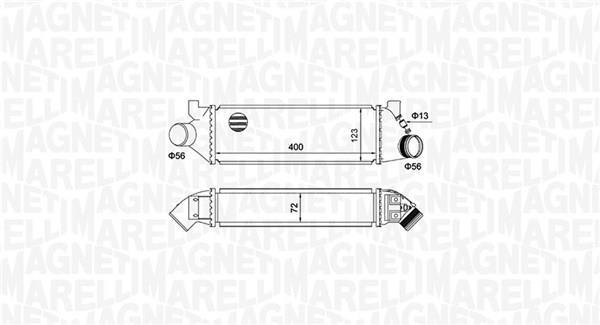 Intercooler permutador ar-ar MAGNETI MARELLI ref. 351319204950