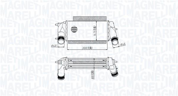 Intercooler permutador ar-ar MAGNETI MARELLI ref. 351319205490