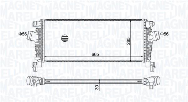 Radiador de admisión, intercooler MAGNETI MARELLI ref. 351319205890