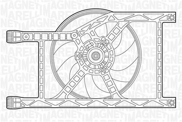 Ventilateur de refroidissement du moteur (Motoventilateur) MAGNETI MARELLI ref. 069422449010