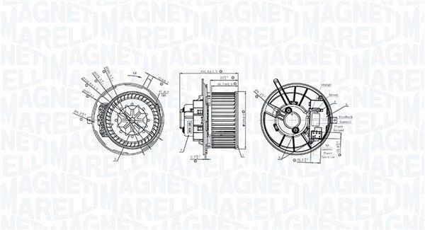 Motor elétrico ventilador de habitáculo MAGNETI MARELLI ref. 069412231010