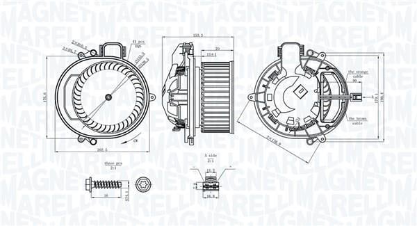 Pulseur d'air habitacle (Ventilateur habitacle) MAGNETI MARELLI ref. 069412722010