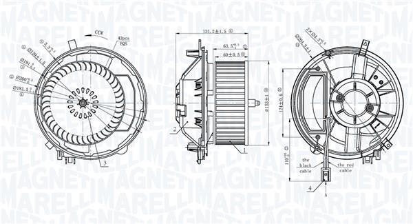 Ventilador habitáculo MAGNETI MARELLI ref. 069412777010