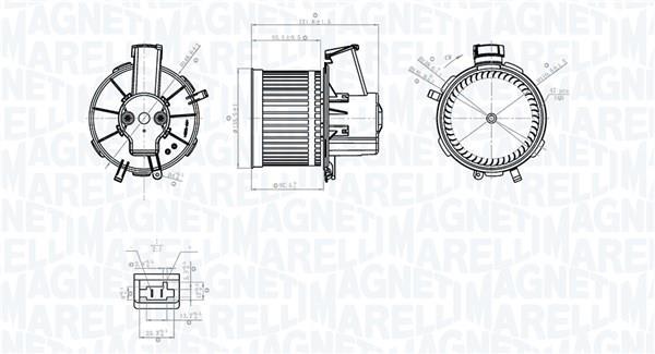 Ventilador habitáculo MAGNETI MARELLI ref. 069412778010