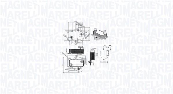 Radiateur d'huile moteur (Refroidisseur d'huile moteur) MAGNETI MARELLI ref. 350300000400