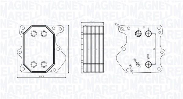 Radiateur d'huile moteur (Refroidisseur d'huile moteur) MAGNETI MARELLI ref. 350300000500