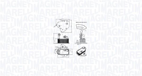 Radiateur d'huile moteur (Refroidisseur d'huile moteur) MAGNETI MARELLI ref. 350300000600